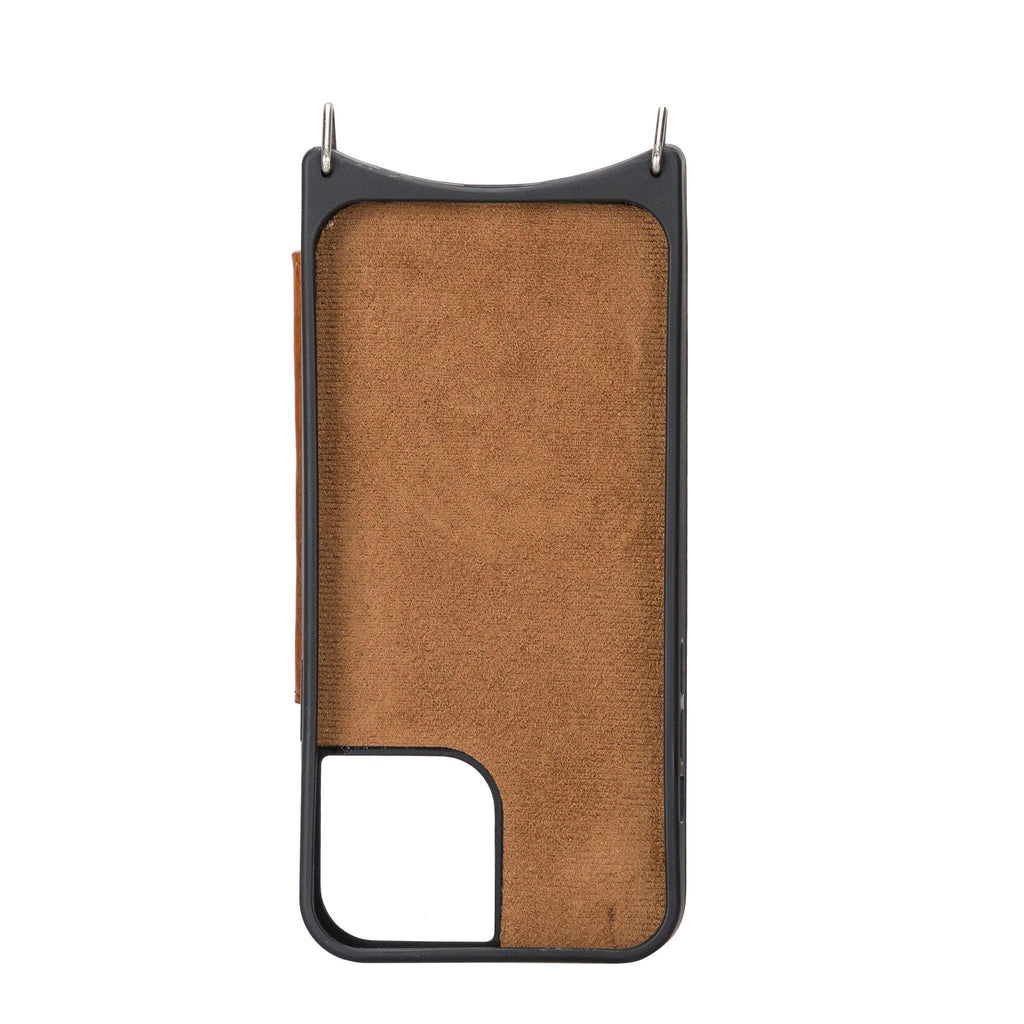 Saff iPhone 12 Pro Max Leather Case with Shoulder Strap Mizuri Leather
