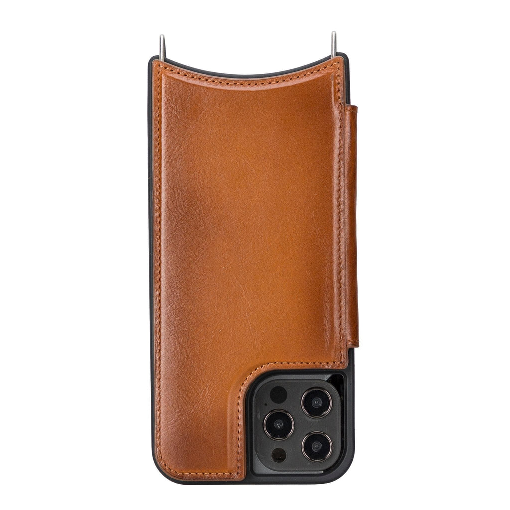 Saff iPhone 12 Pro Max Leather Case with Shoulder Strap Mizuri Leather