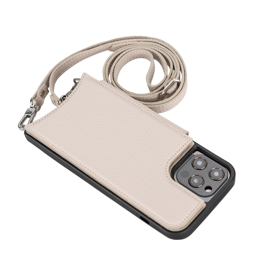 Saff iPhone 12 Mini Leather Case with Shoulder Strap Mizuri Leather