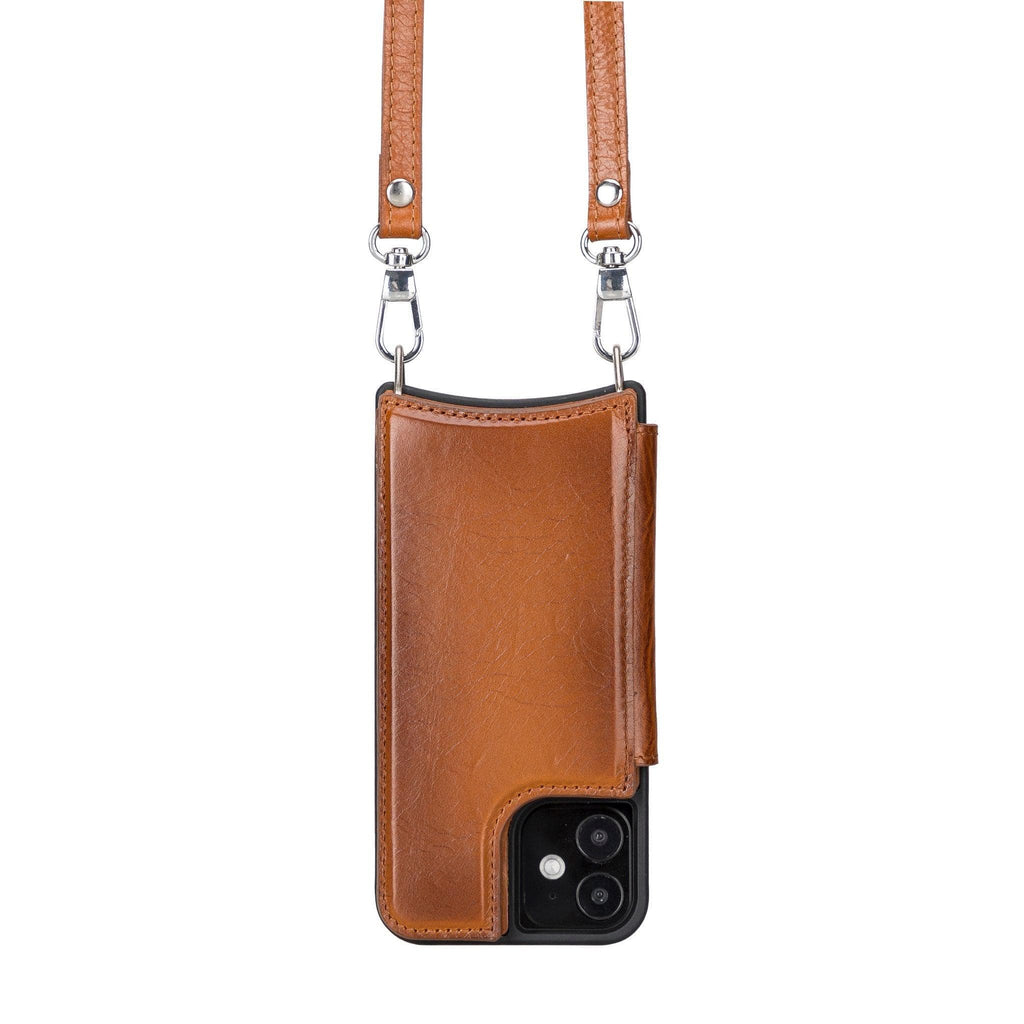 Saff iPhone 12 Pro Max Leather Case with Shoulder Strap Mizuri Leather