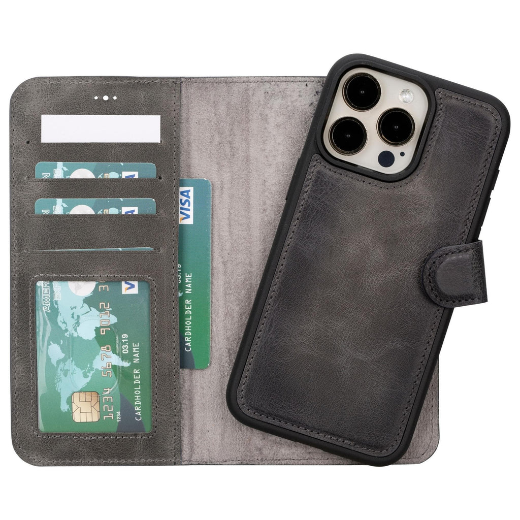 Magic iPhone 15 Pro Max Detachable Leather Wallet Case Mizuri Leather