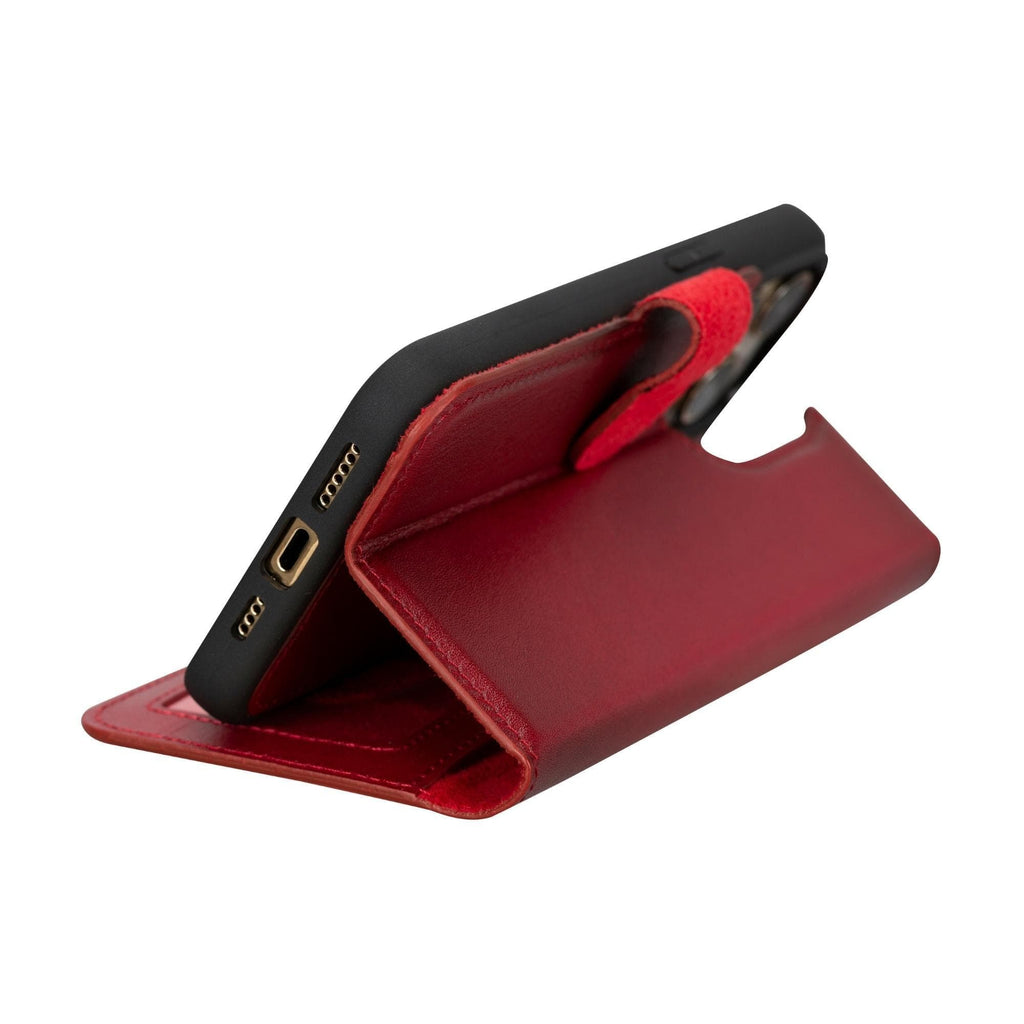 Magic iPhone 15 Plus Detachable Leather Wallet Case - LuggageDesigners