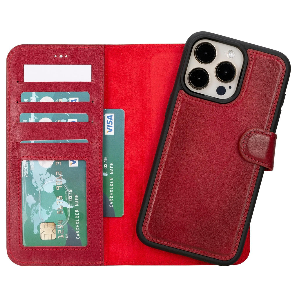 Magic iPhone 15 Pro Max Detachable Leather Wallet Case Mizuri Leather