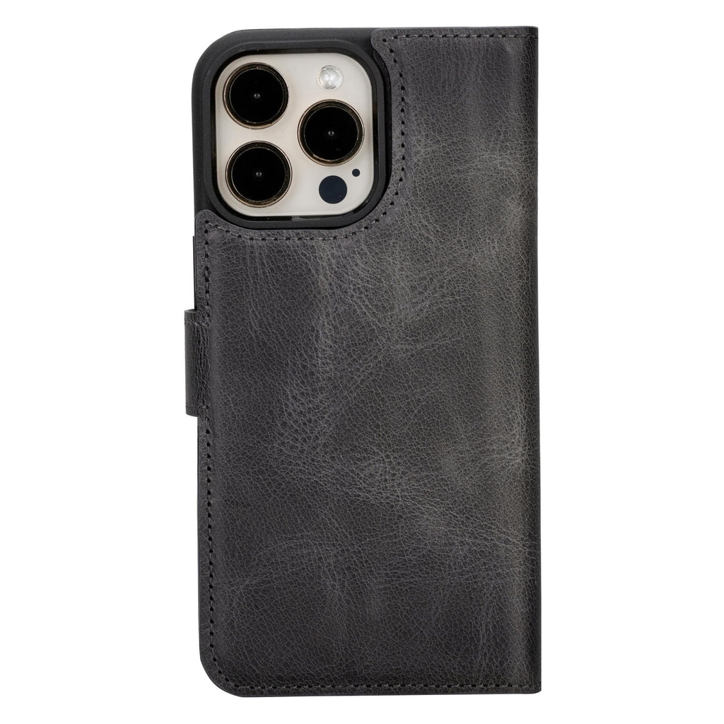 Magic iPhone 15 Plus Detachable Leather Wallet Case - LuggageDesigners