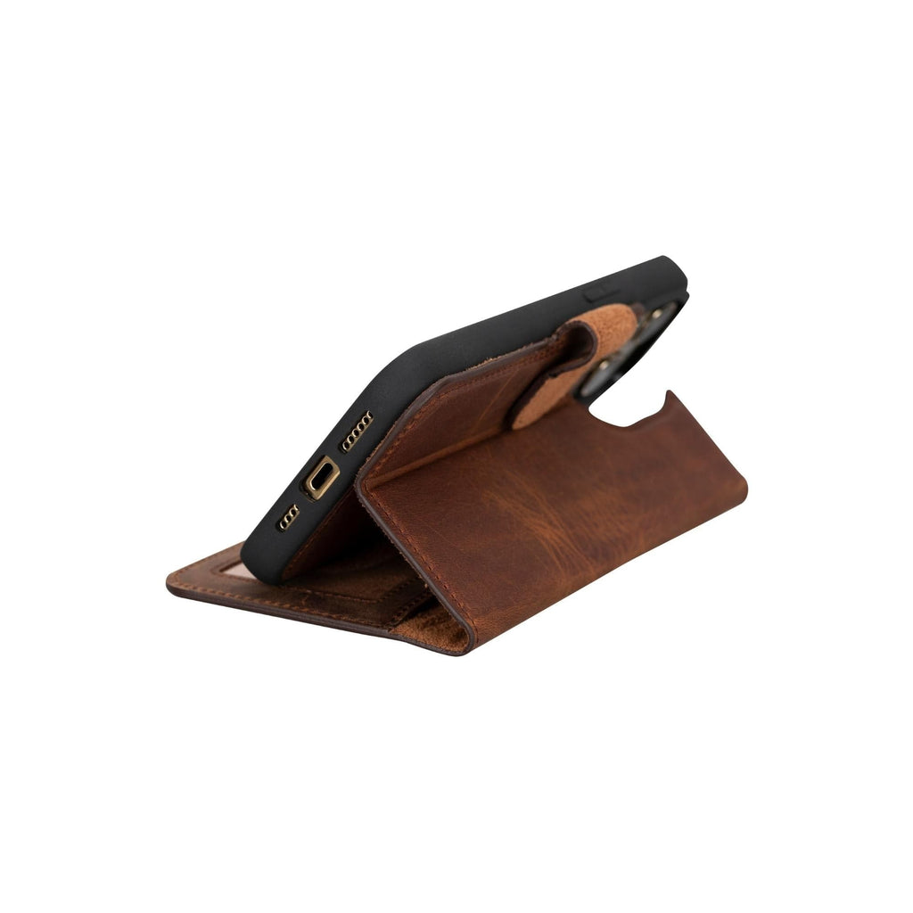 Magic iPhone 15 Detachable Leather Wallet Case - LuggageDesigners
