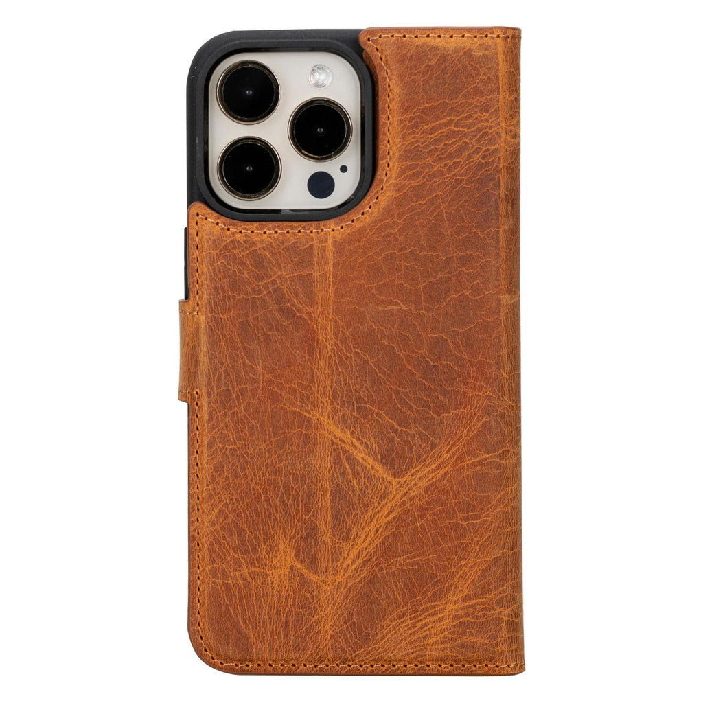 Magic iPhone 15 Detachable Leather Wallet Case - LuggageDesigners