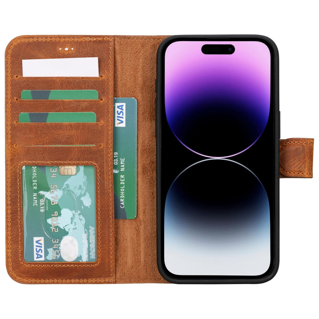 Magic iPhone 15 Pro Max Detachable Leather Wallet Case Mizuri Leather