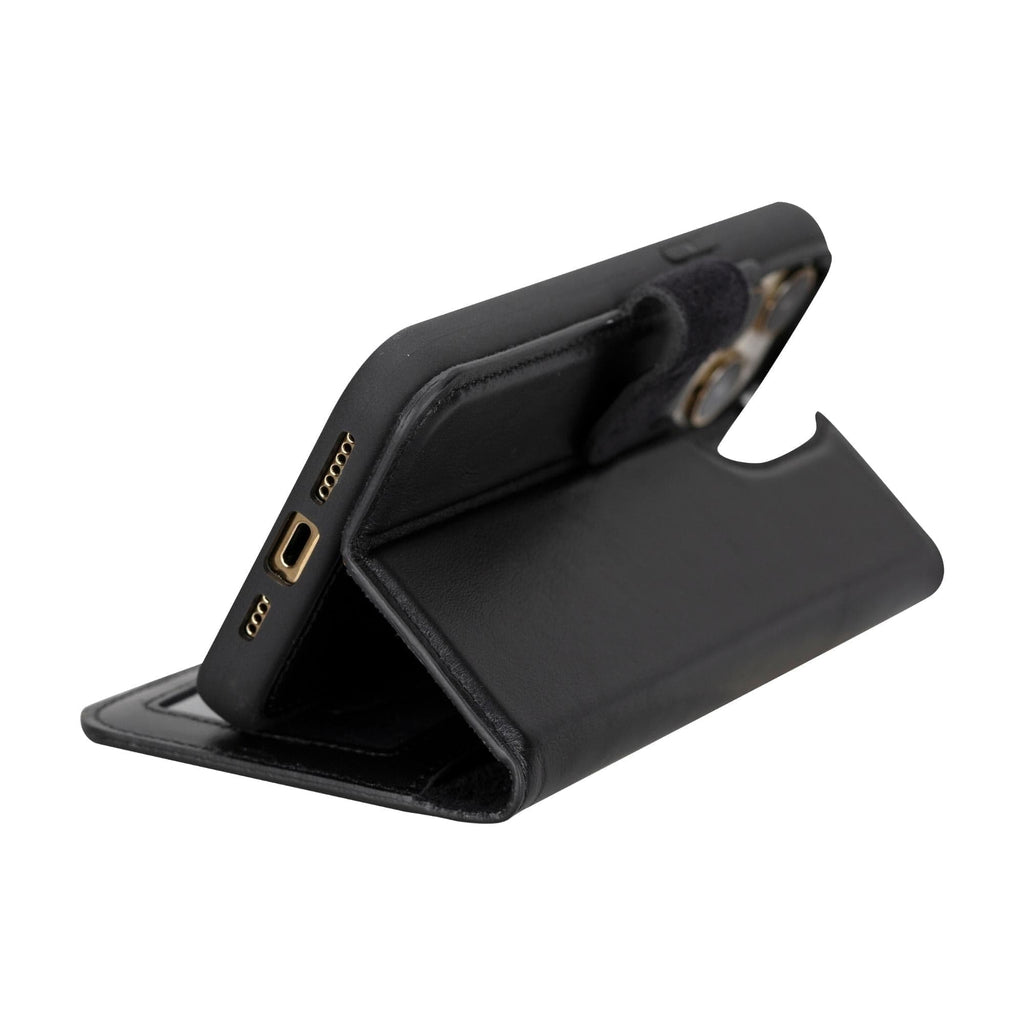 Magic iPhone 15 Pro Detachable Leather Wallet Case - LuggageDesigners
