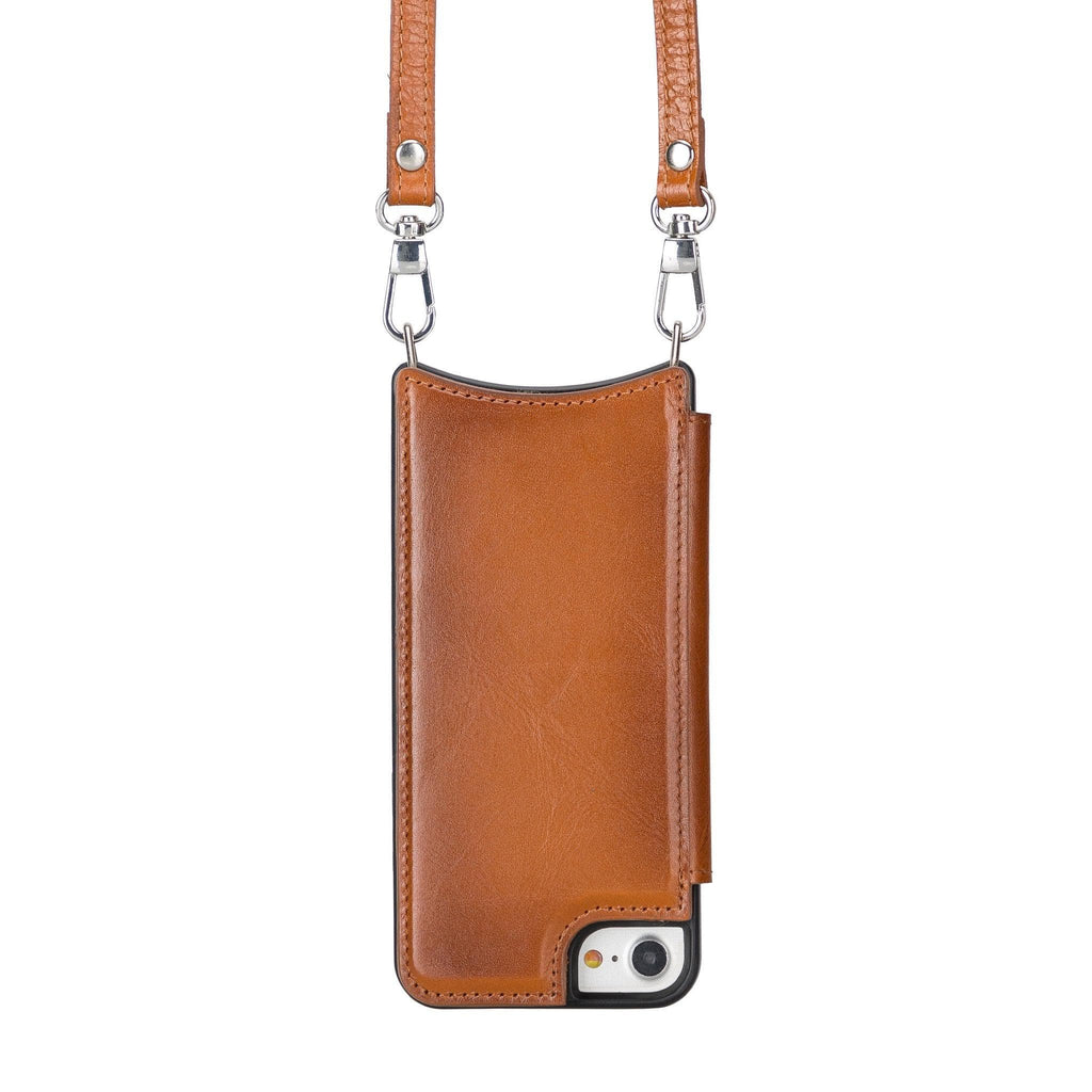Saff iPhone SE / 8 / 7 Leather Case with Shoulder Strap Mizuri Leather