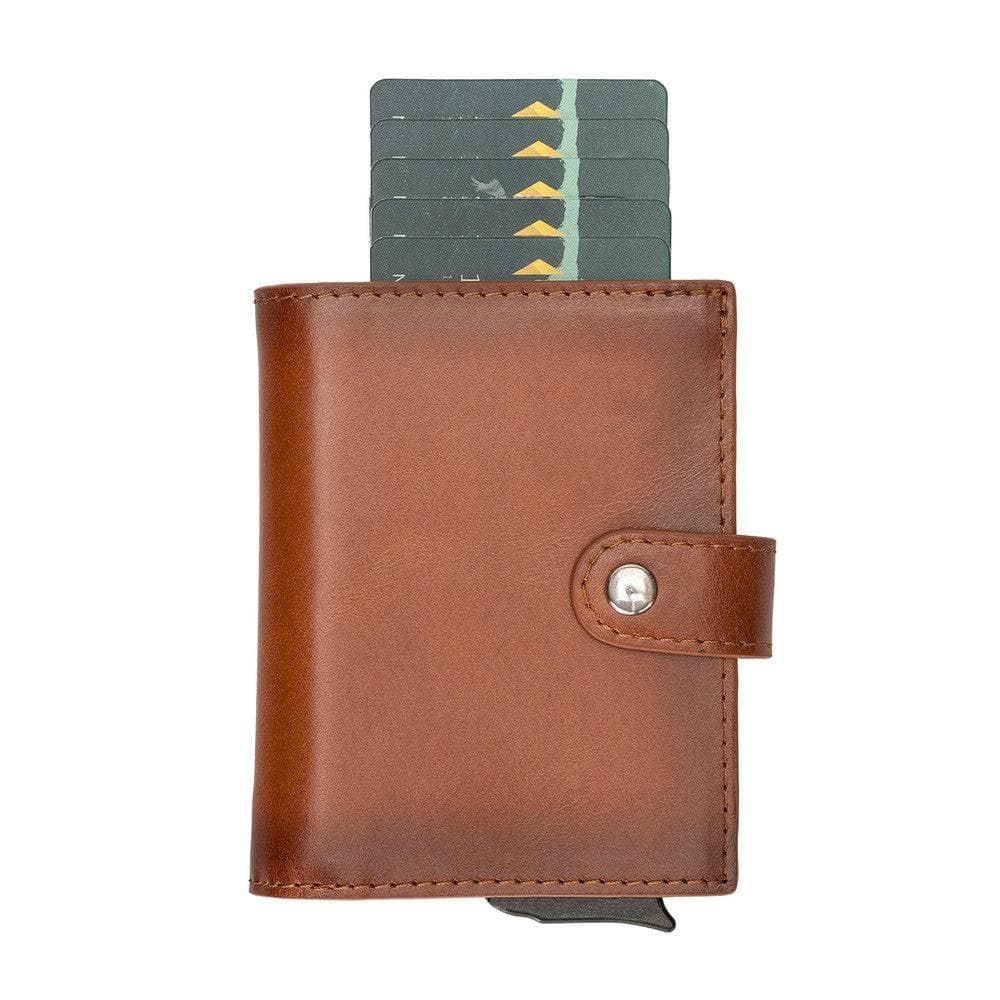 Palermo Leather Mechanical Card Holder Mizuri Leather