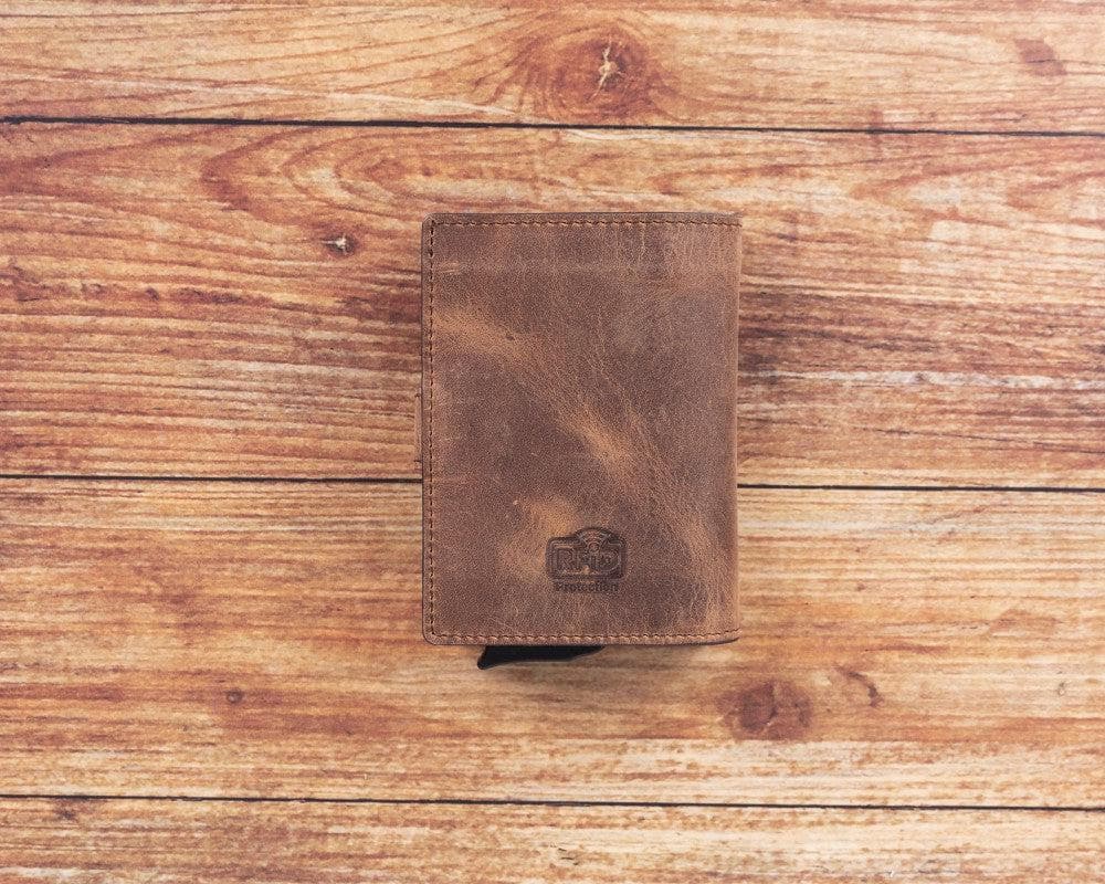 Palermo Leather Mechanical Card Holder Mizuri Leather