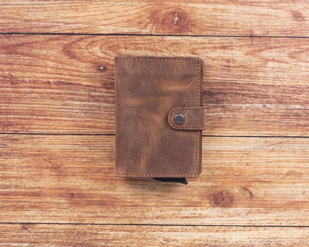 Palermo Leather Mechanical Card Holder Mizuri Leather