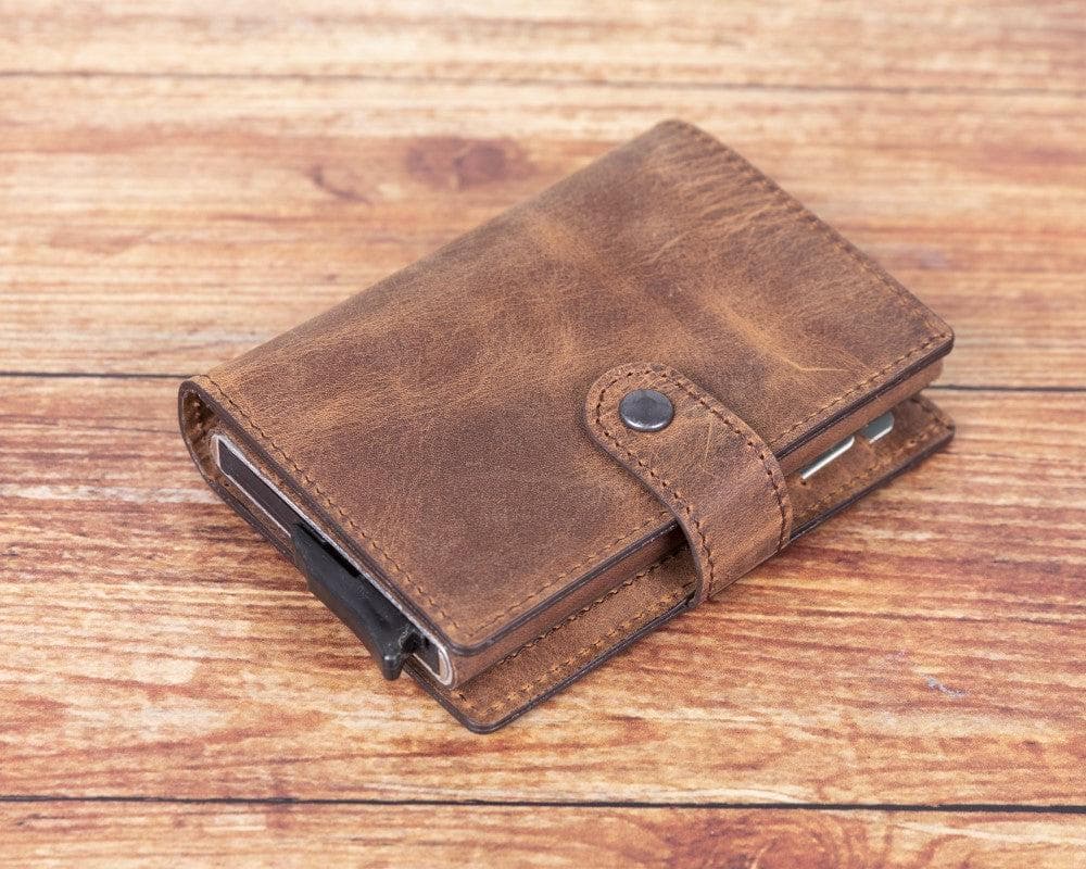 Palermo Leather Mechanical Card Holder Mizuri Leather