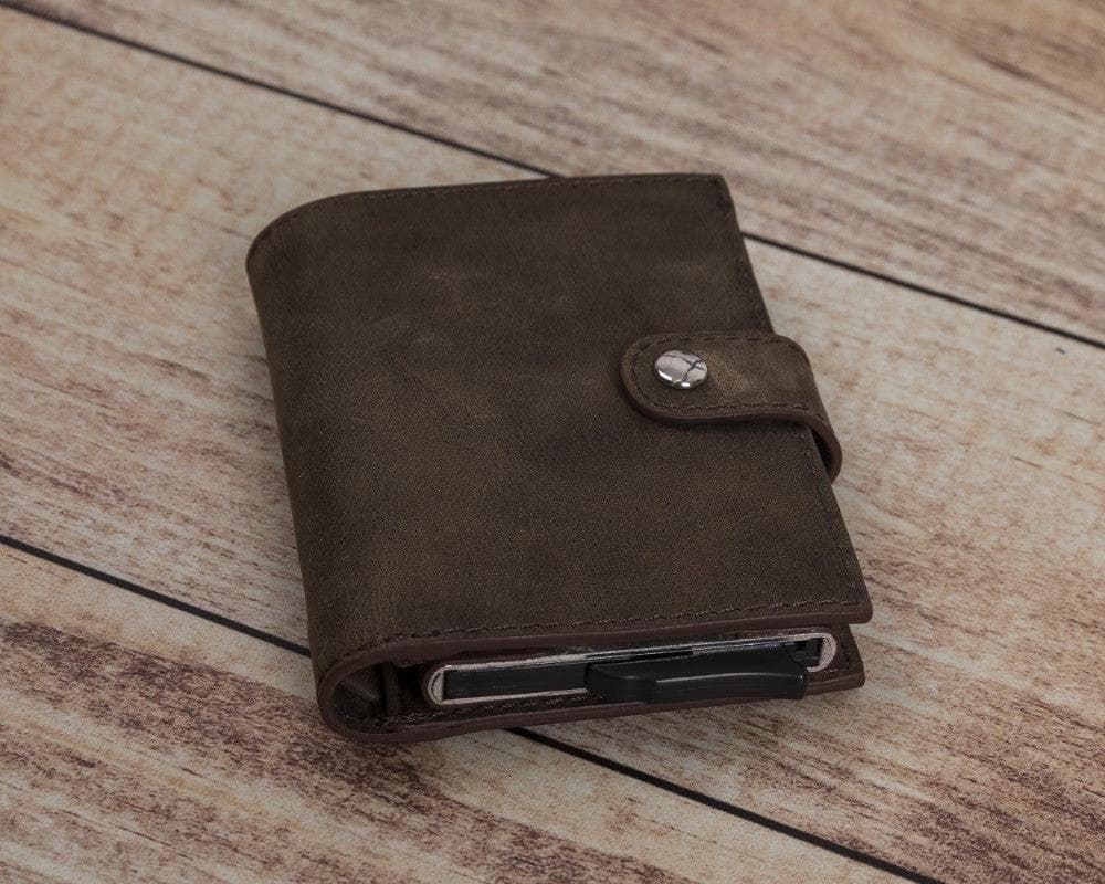 Palermo Leather Mechanical Card Holder Mizuri Leather