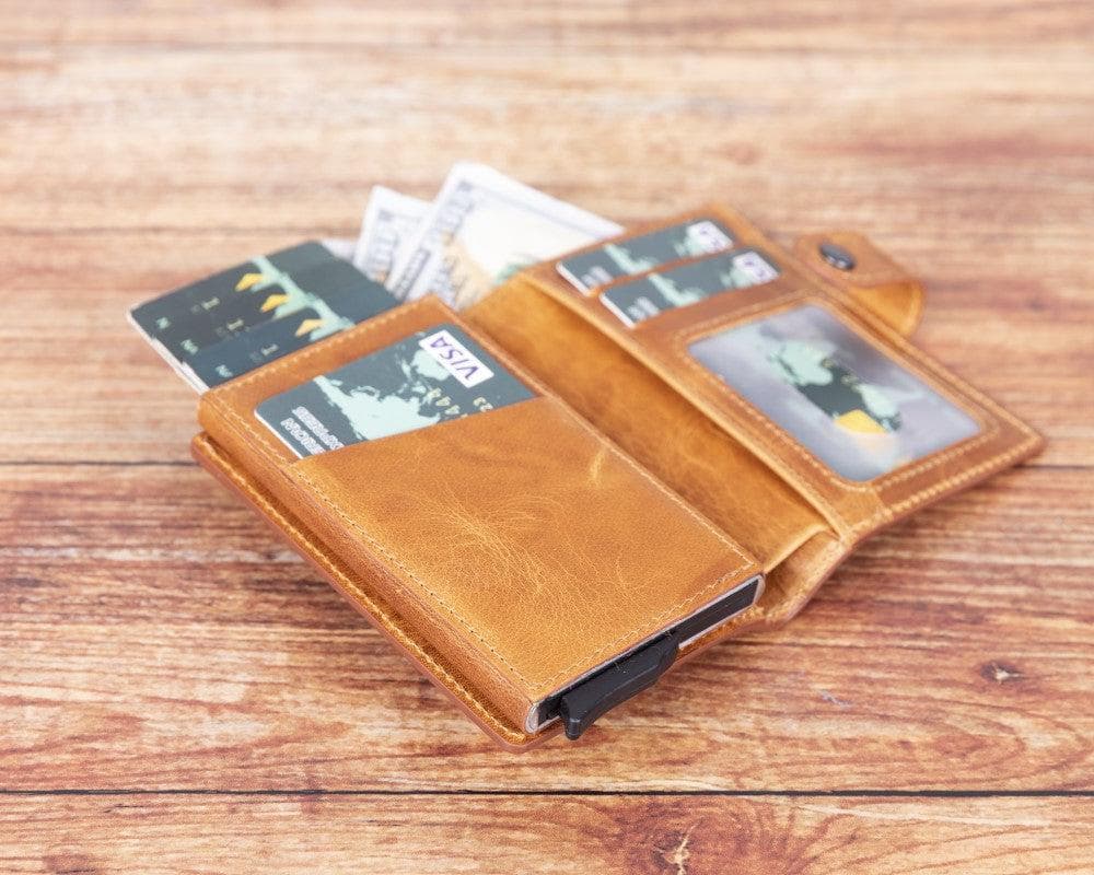Palermo Leather Mechanical Card Holder Mizuri Leather