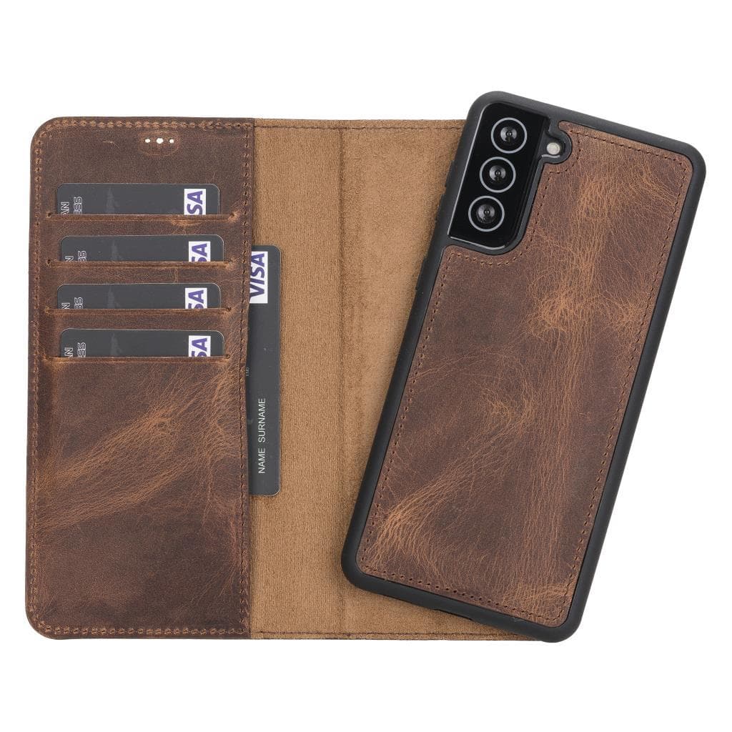 Magic Samsung Galaxy S21 Leather Detachable Wallet Case Mizuri Leather