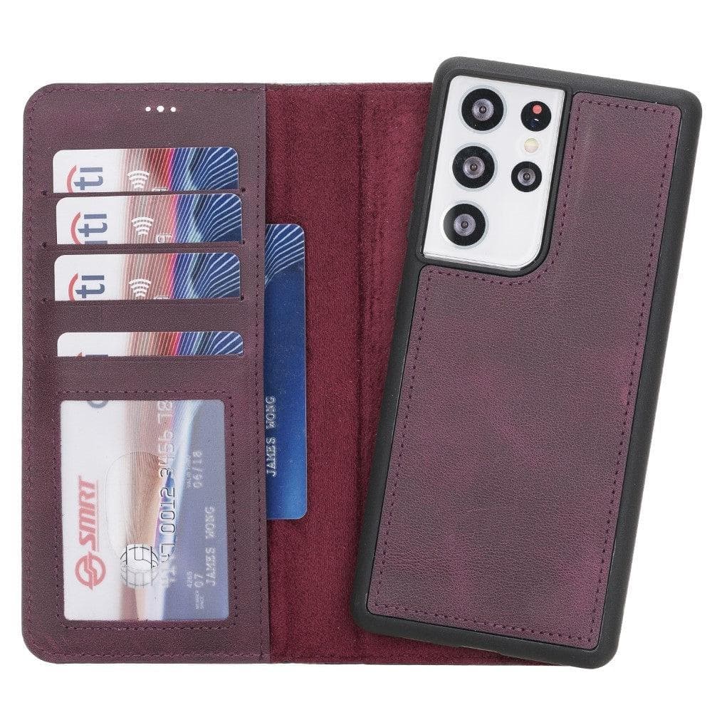 Magic Samsung Galaxy S21 Plus Leather Detachable Wallet Case Mizuri Leather