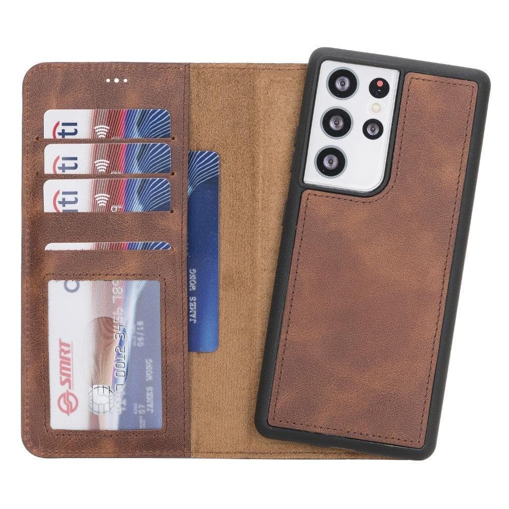 Magic Samsung Galaxy S21 FE (Fan Edition) Leather Detachable Wallet Case Mizuri Leather