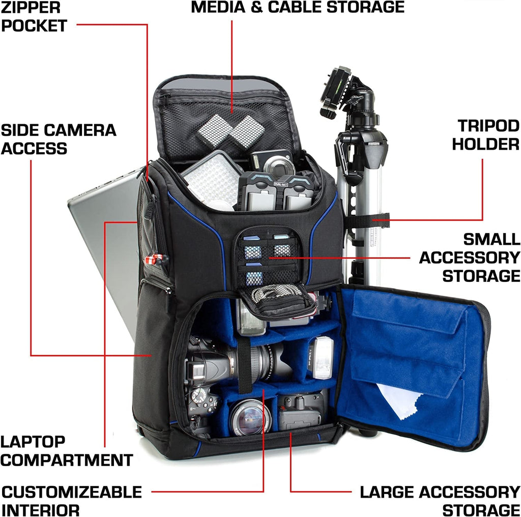 Camera Backpack for Photographers Dslr/Slr/Mirrorless Camera Bag with Laptop Slot, Rain Cover, Tripod Holder Rnispir Store