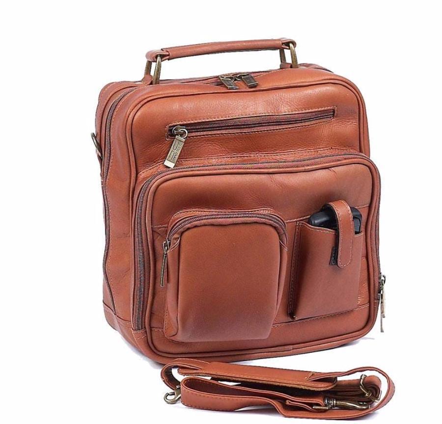 Claire Chase Jumbo Man Bag Saddle