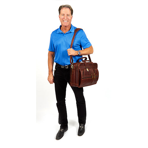 Claire Chase Legendary Executive Computer Briefcase Dark Brown Claire Chase