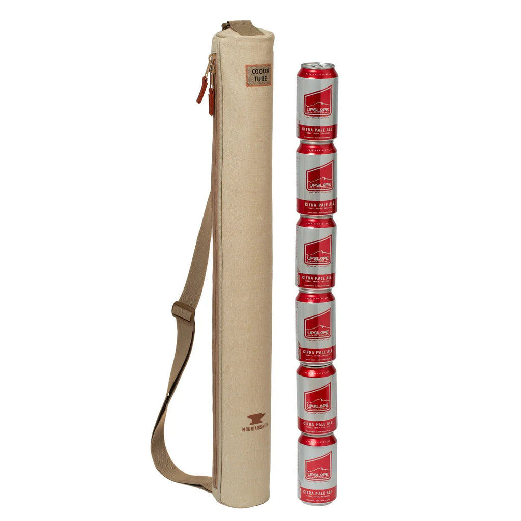 6 can Insulated Tube Cooler with Main Zipper & End Zipper Red Luggagedesigners