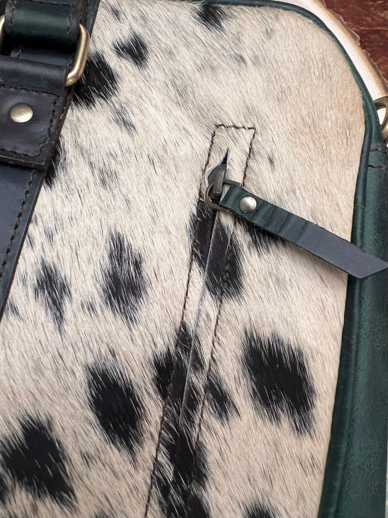 Cowhide laptop Bag Cowhide and Conchos