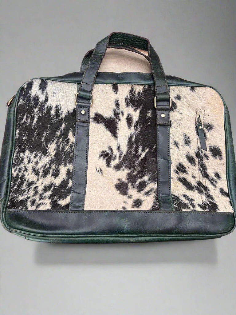 Cowhide laptop Bag Cowhide and Conchos