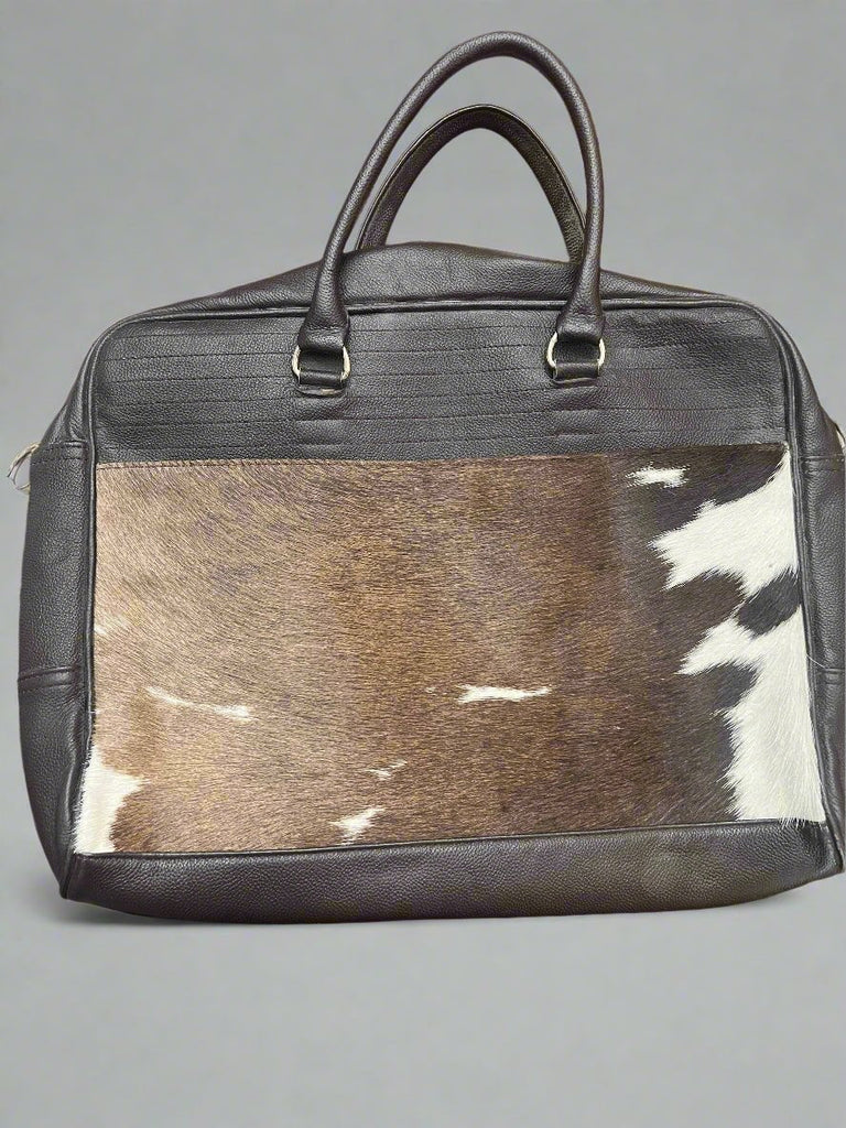 Cowhide laptop Bag Cowhide and Conchos