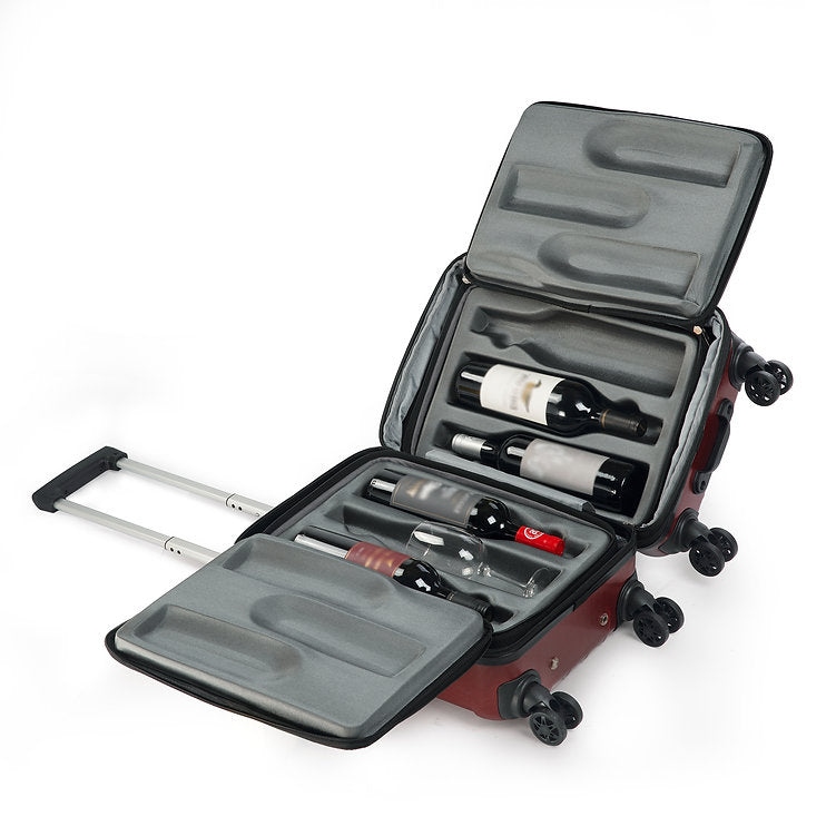 Hacienda 6-Bottle Wine Carrying Suitcase Dony Corp.