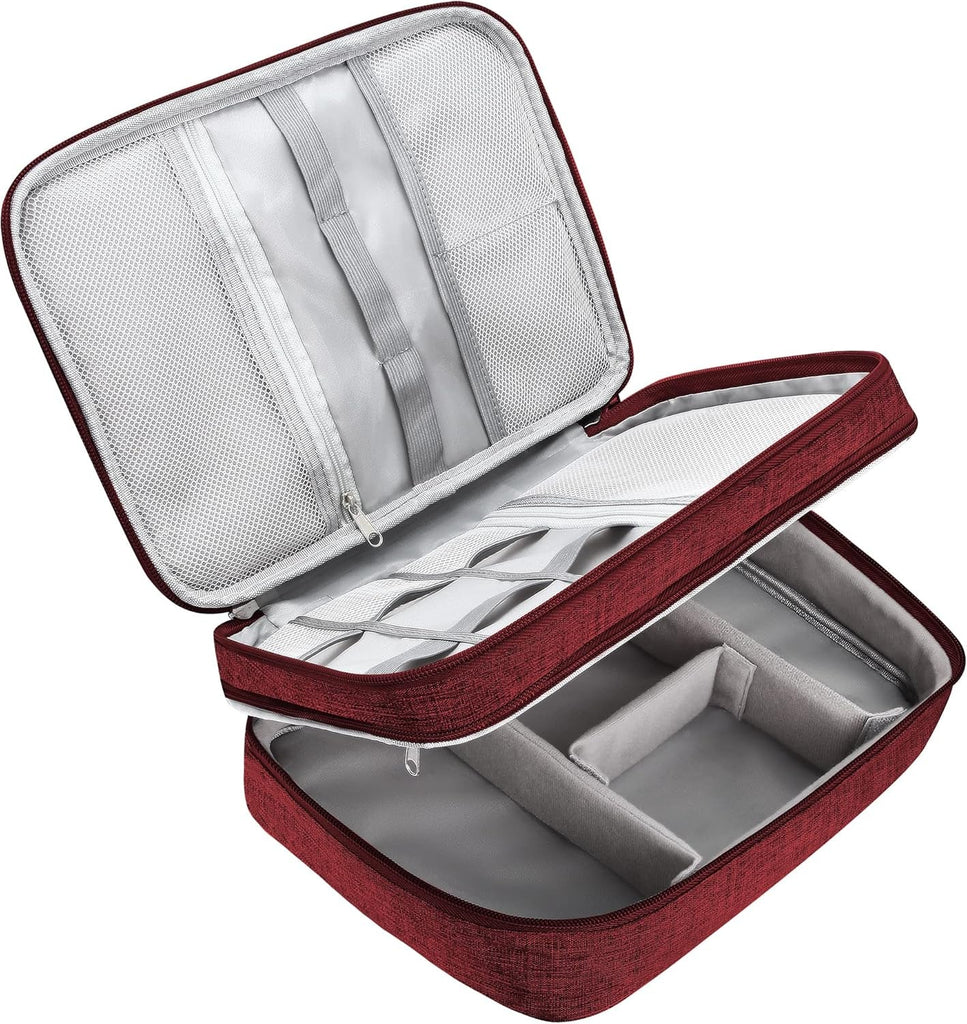 Electronics Organizer Travel, Travel Cord Organizer Case, Compact Electronics Accessories Bag for Cable, Cord, Charger, Phone Rnispir Store