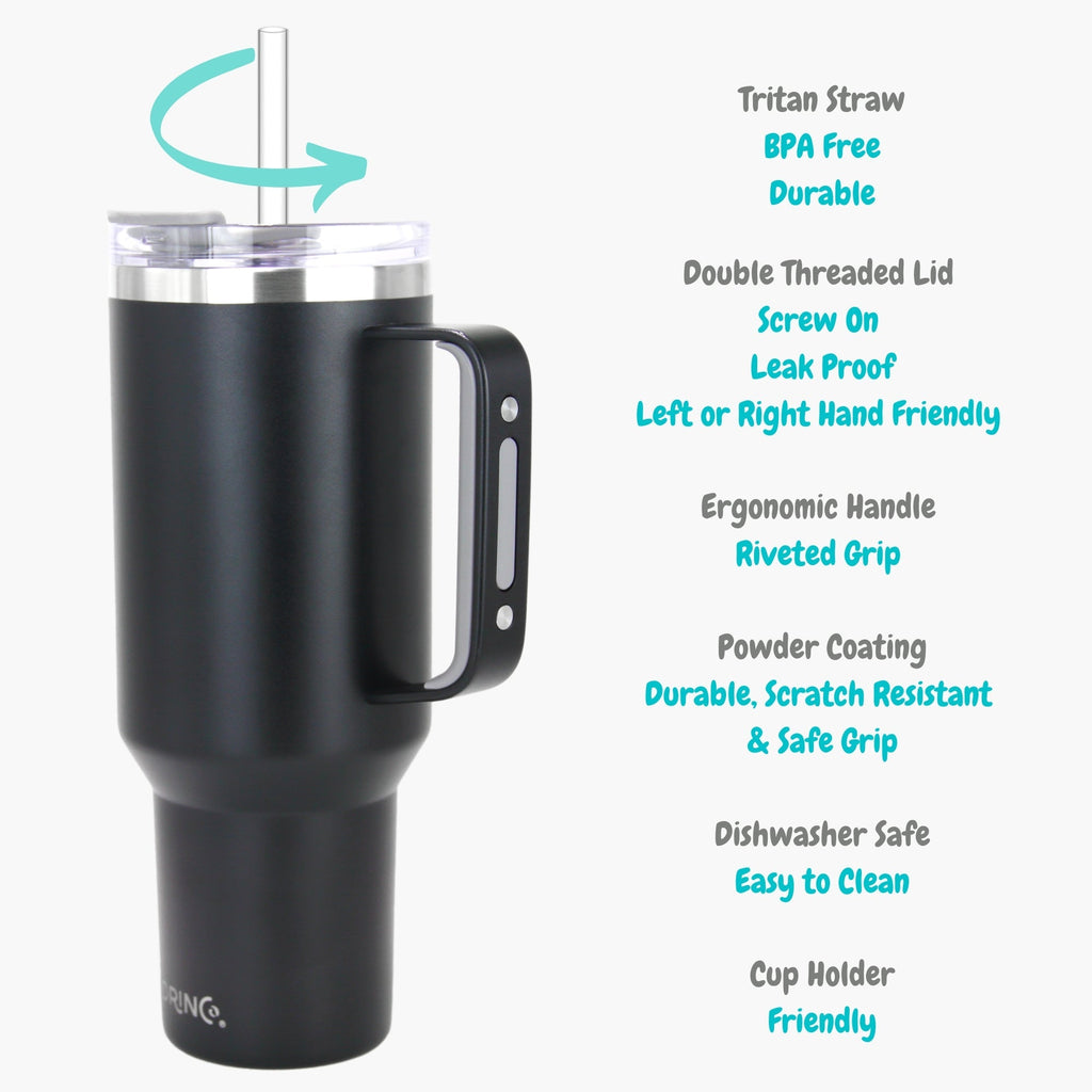 Drinco 40oz BugSur Tumbler with Handle (Black) Mercantile Mountain