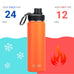 DRINCO® 22oz Stainless Steel Sport Water Bottle - Orange Mercantile Mountain