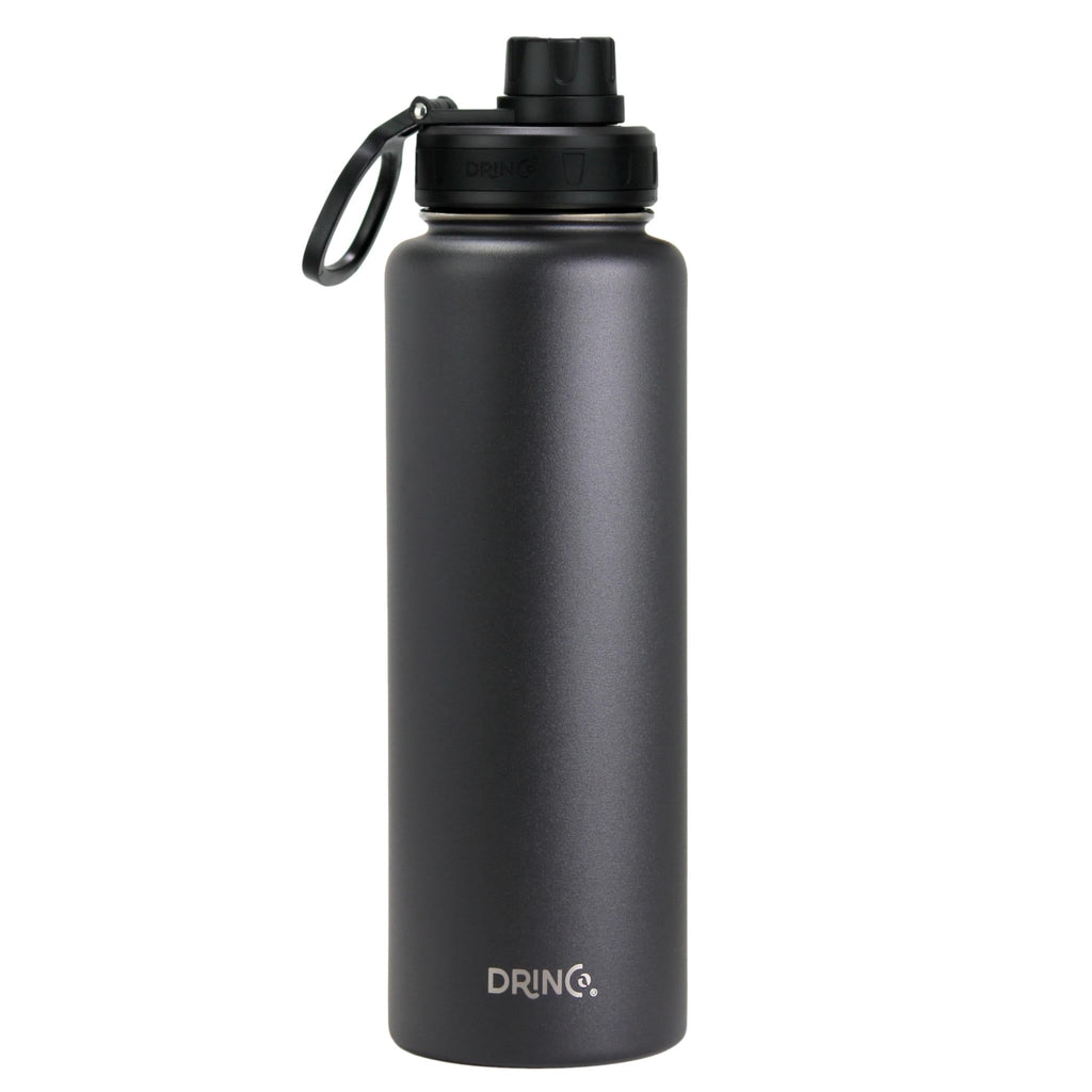 DRINCO® 40oz Stainless Steel Sport Water Bottle - Black Mercantile Mountain