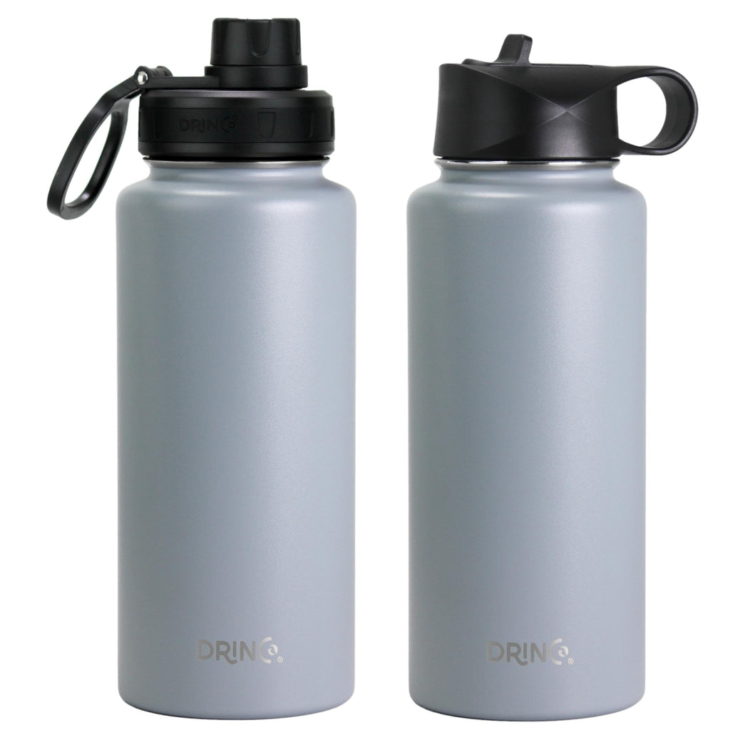 DRINCO® 32oz Stainless Steel Water Bottle - Asphalt Gray Mercantile Mountain