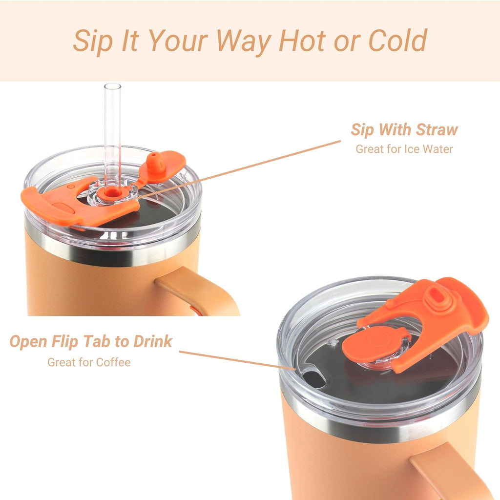 Drinco 40oz Tumbler with Handle (Cantaloupe) Mercantile Mountain