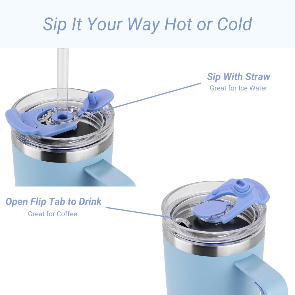 Drinco 40oz Tumbler with Handle (Sky Blue) Mercantile Mountain