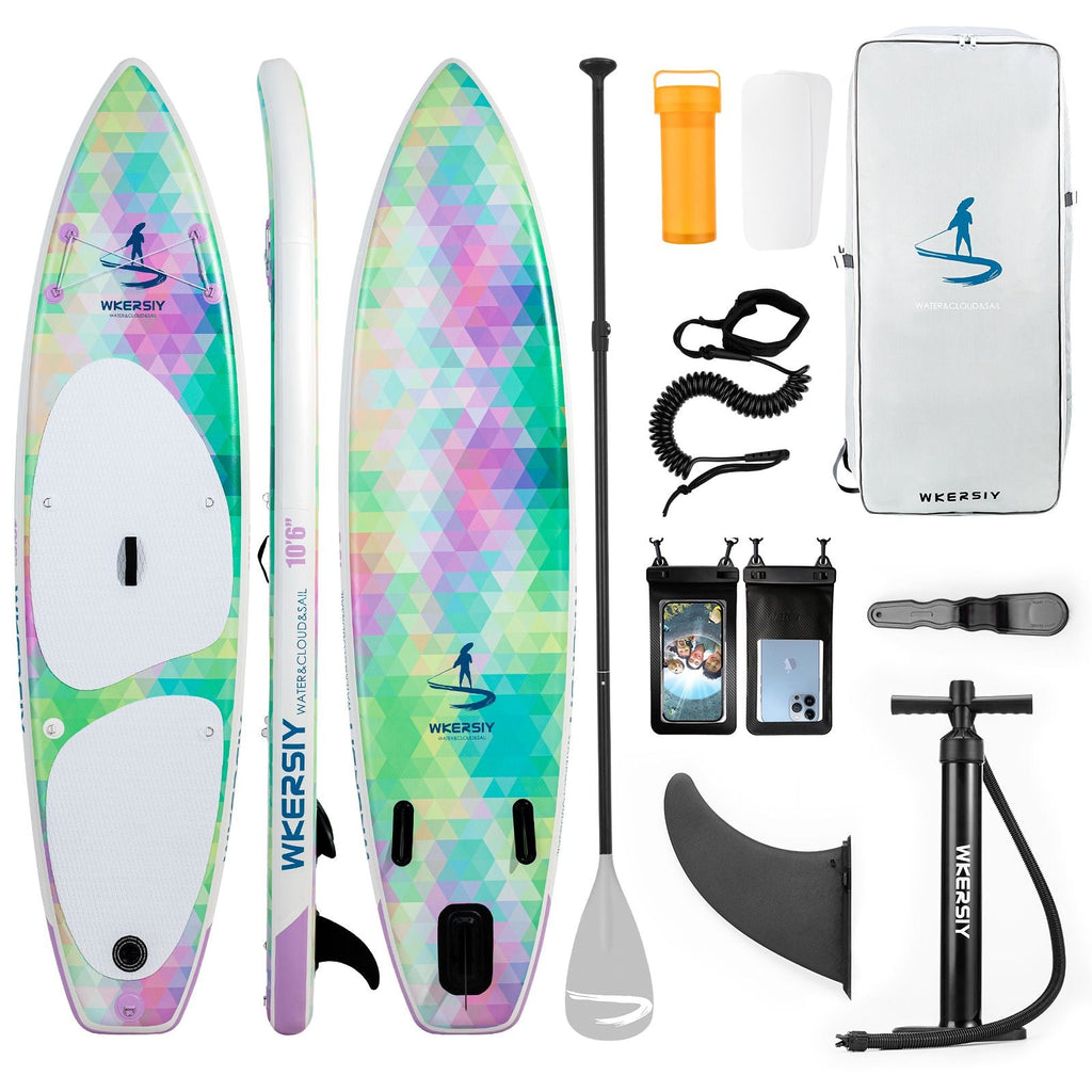 inflatable paddle board 10'6 including sup paddle, paddleboard backpack, pump, leash Mercantile Mountain