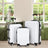 3-in-1 Multifunctional Large Capacity Traveling Storage Suitcase White Mercantile Mountain