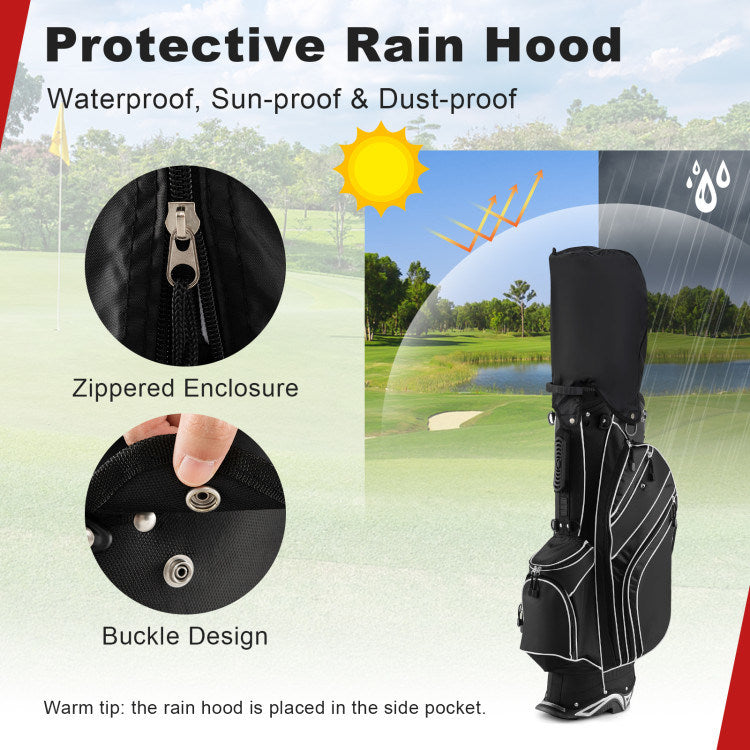 Golf Stand Cart Bag with 6-Way Divider Carry Pockets Mercantile Mountain