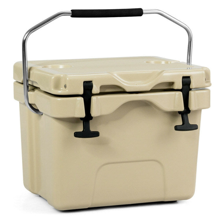 16 Quart 24-Can Capacity Portable Insulated Ice Cooler with 2 Cup Holders Mercantile Mountain