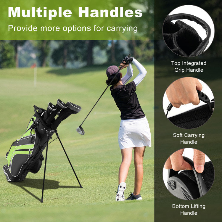 Golf Stand Cart Bag with 6-Way Divider Carry Pockets Mercantile Mountain