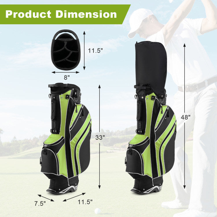 Golf Stand Cart Bag with 6-Way Divider Carry Pockets Mercantile Mountain