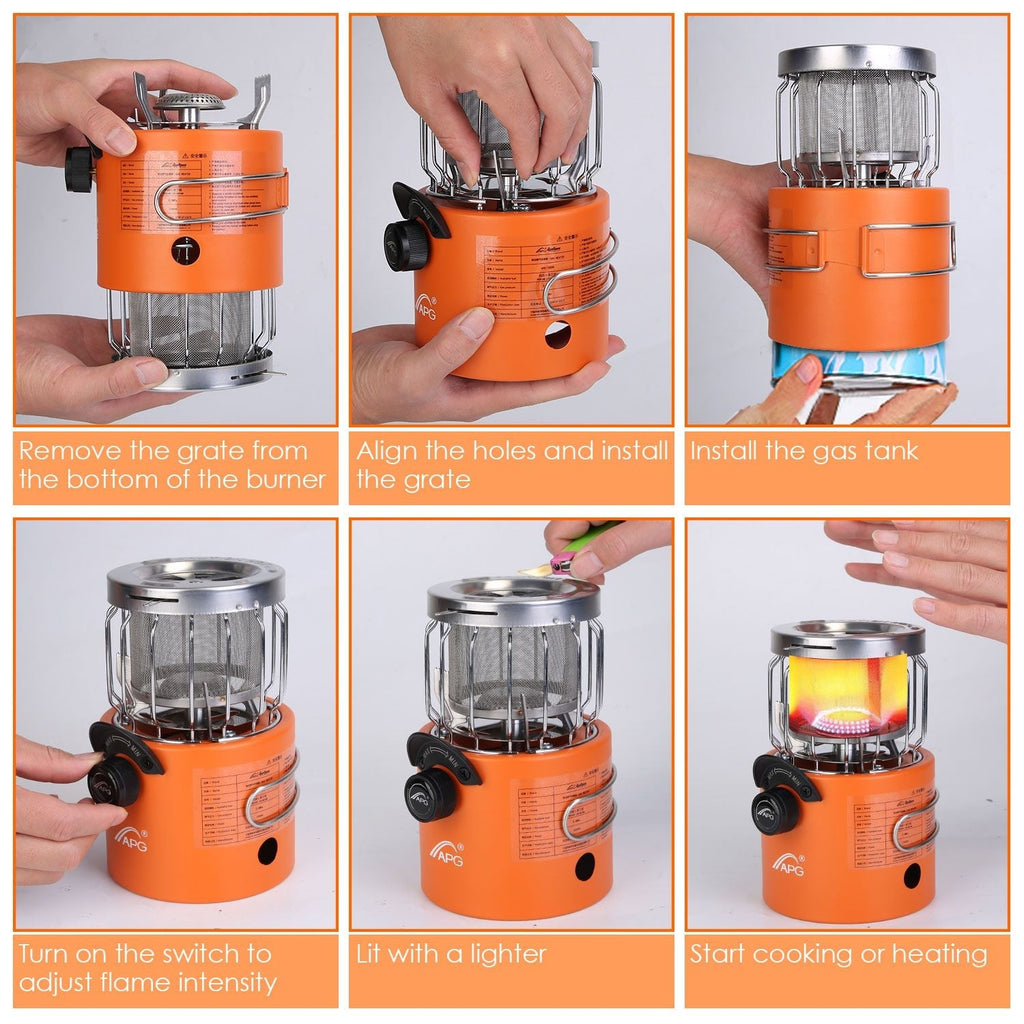 2000W 2-in-1 Gas Tent Heater and Camping Stove Mercantile Mountain