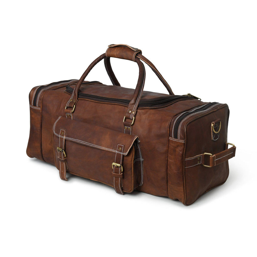 Walker Leather Weekender Bag + Free Toiletry Classy Leather Bags