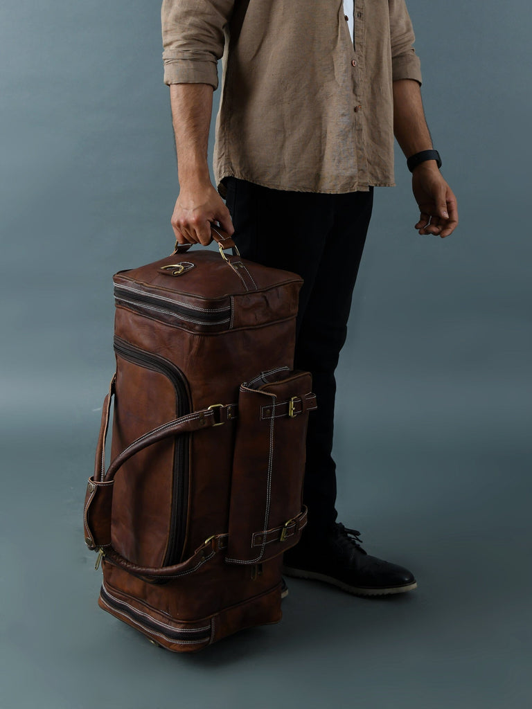 Walker Leather Weekender Bag + Free Toiletry Classy Leather Bags