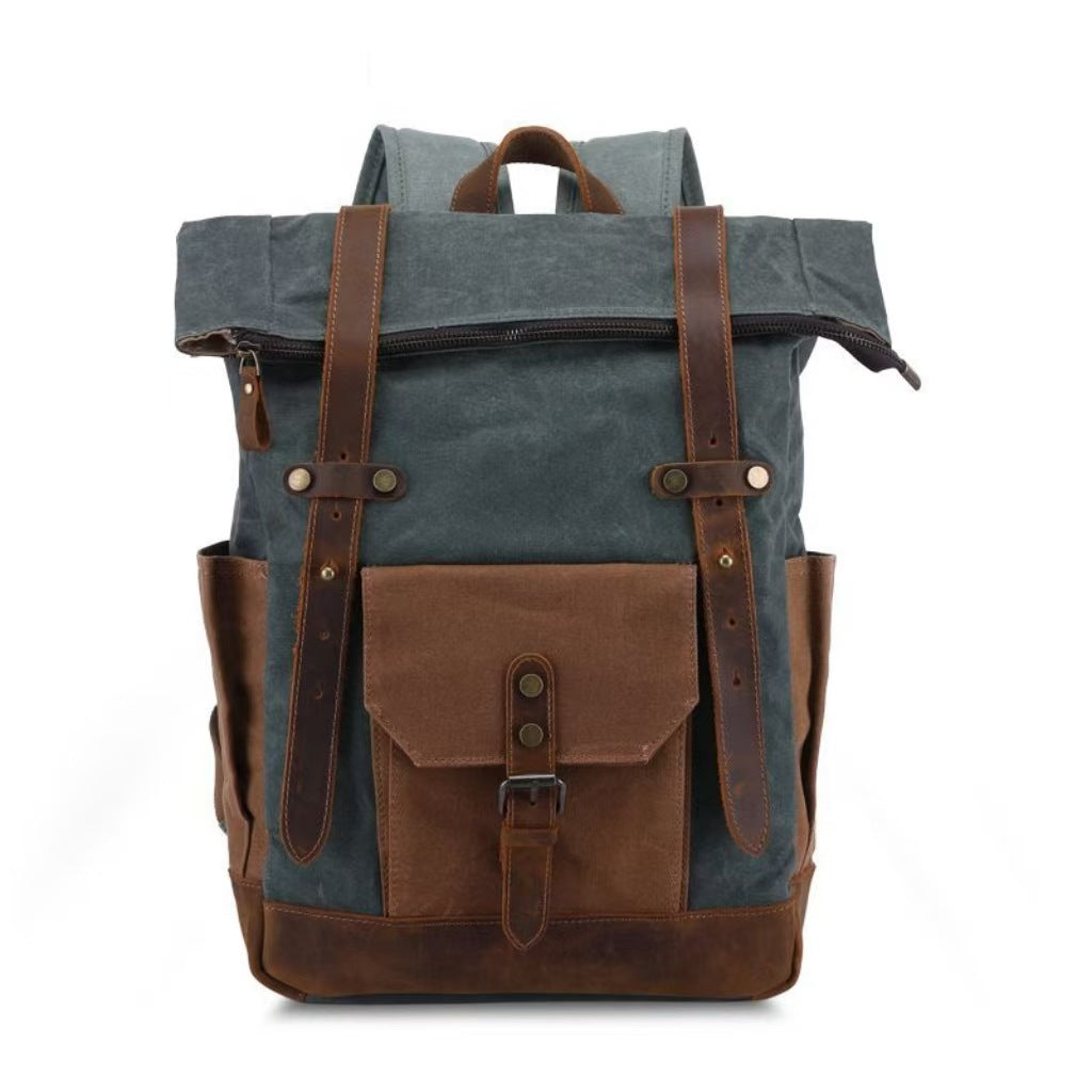 Vintage Oil Wax Waterproof Canvas Traveling Bag Social Buzz eSIMs