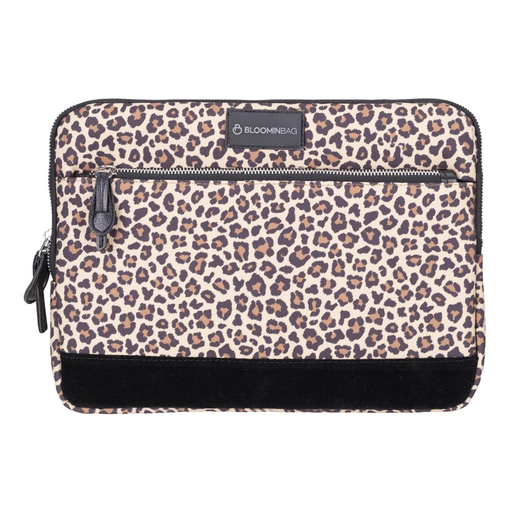 Earthy Leopard 13 Inch Laptop / MacBook Sleeve Mizuri Leather