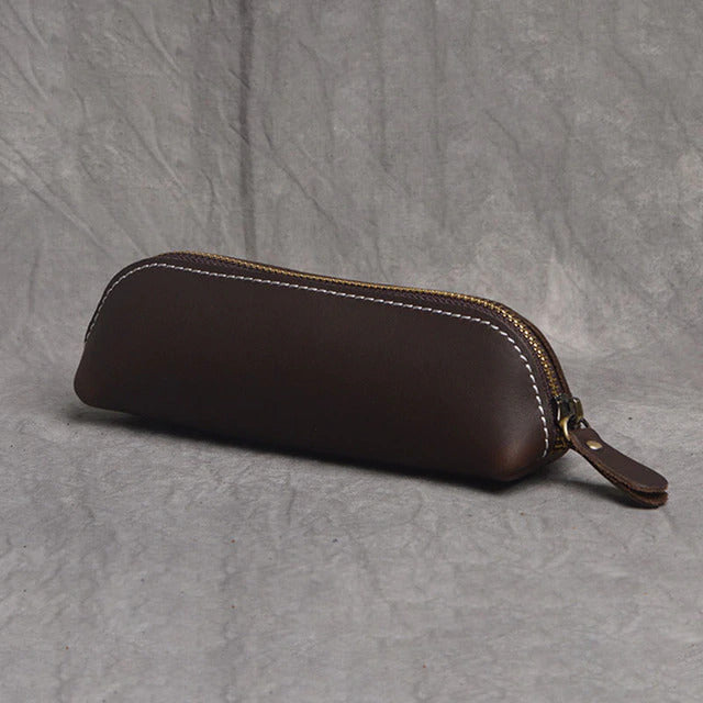 The Paavo Leather Pen Case | Leather Makeup Pouch STEEL HORSE LEATHER