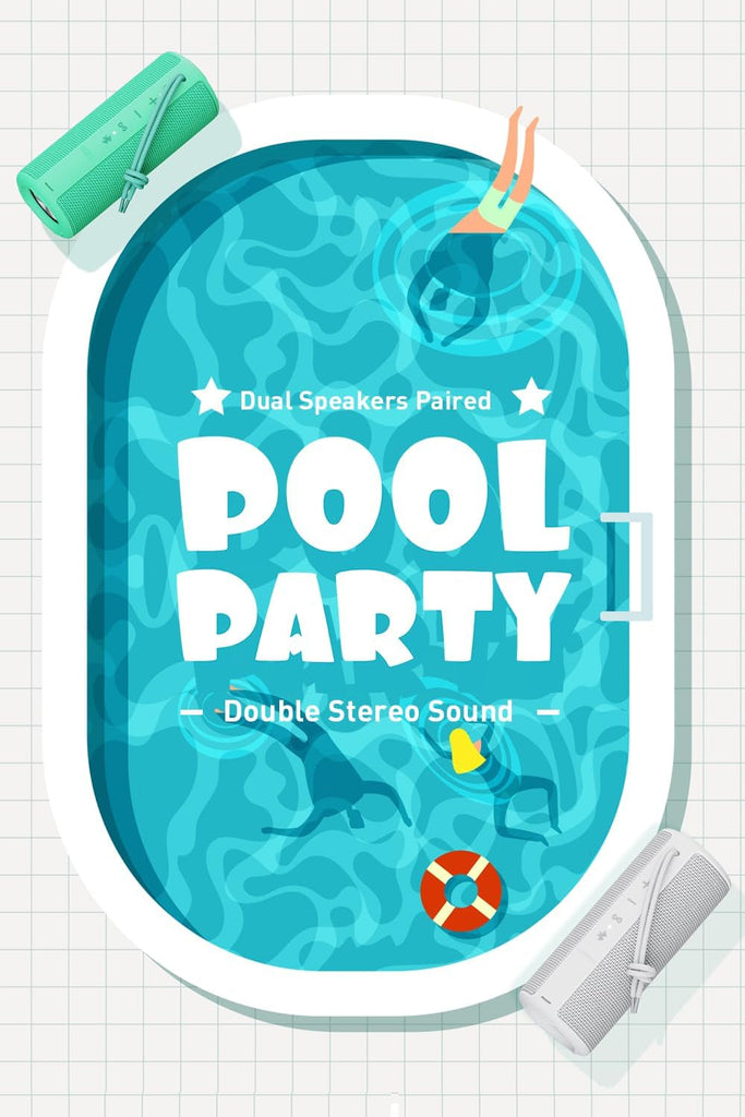 Boombox Portable Bluetooth Speaker Wireless Outdoor Waterproof Speaker - Grey Rnispir Store